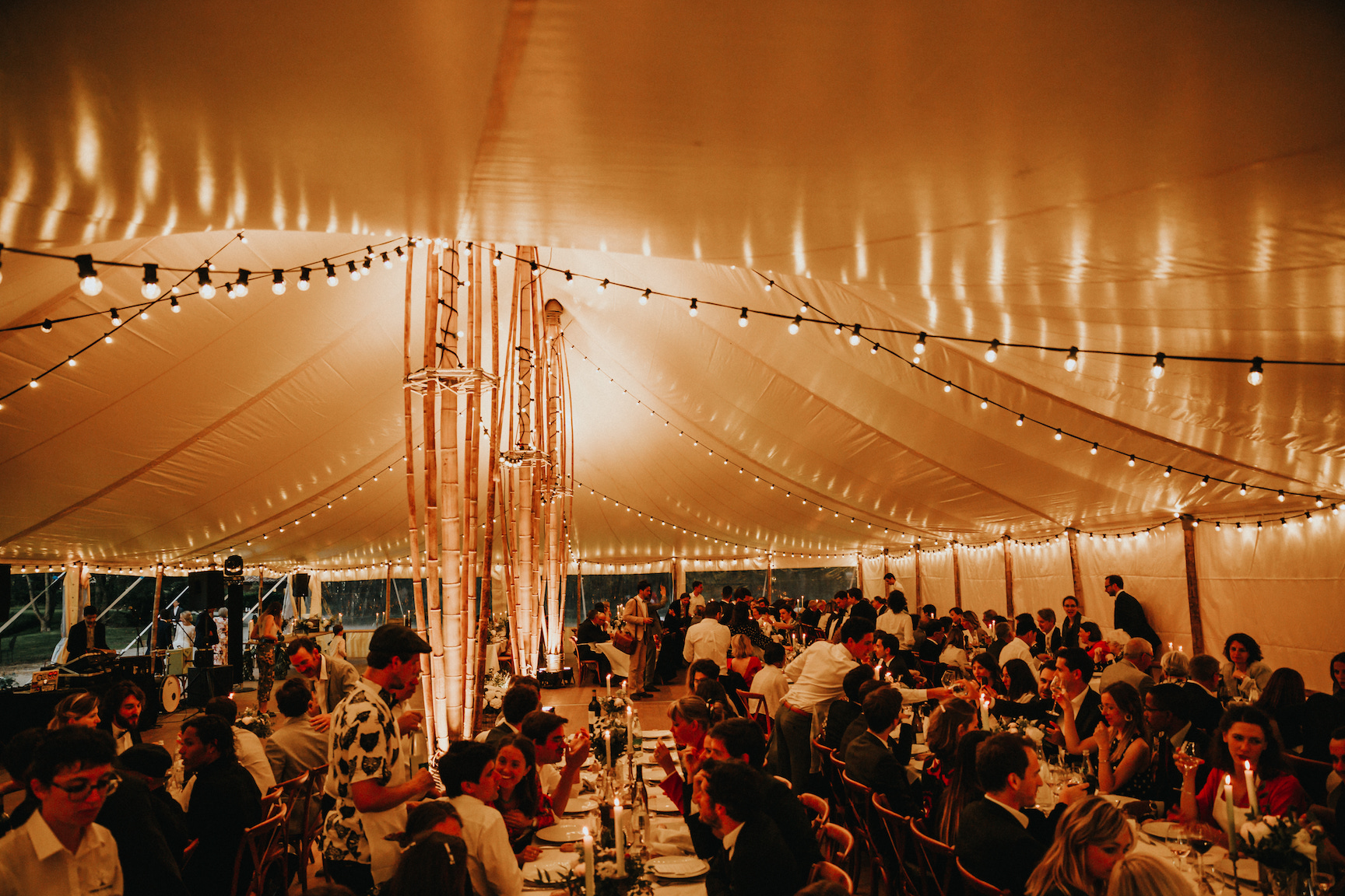 rent marquee bamboo wedding