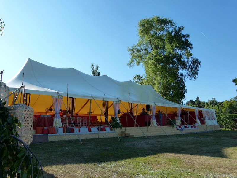 bamboo marquee reception ecological