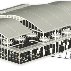 Intégration plan 3D autocad chapiteau mariage